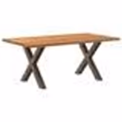 vidaXL Table à manger marron clair bois de chêne massif rectangulaire 3304418