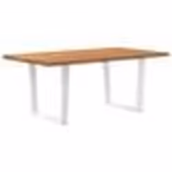 vidaXL Table à manger avec bord naturel 180x100x74cm bois massif chêne