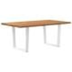 vidaXL Table à manger avec bord naturel 180x100x74cm bois massif chêne