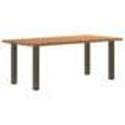 vidaXL Table à manger bord naturel bois massif chêne rectangulaire