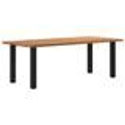 vidaXL Table à manger et bord naturel bois massif chêne rectangulaire