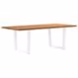 vidaXL Table à manger avec bord naturel 220x100x74cm bois massif chêne