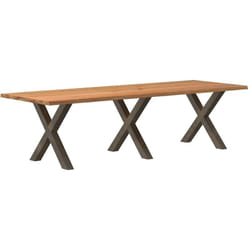 Vidaxl - Table à manger marron clair bois de chêne massif rectangulaire
