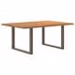 vidaXL Table à manger marron clair bois de chêne massif rectangulaire 3304967
