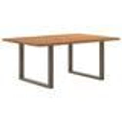 vidaXL Table à manger marron clair bois de chêne massif rectangulaire 3304967
