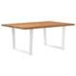 vidaXL Table à manger avec bord naturel 180x100x74cm bois massif chêne