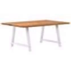 vidaXL Table à manger avec bord naturel 180x100x74cm bois massif chêne