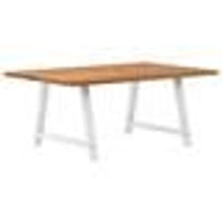 vidaXL Table à manger avec bord naturel 180x100x74cm bois massif chêne