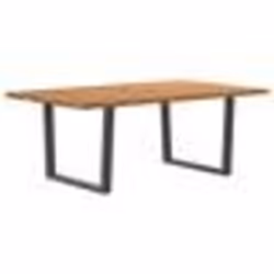 vidaXL Table à manger et bord naturel bois massif chêne