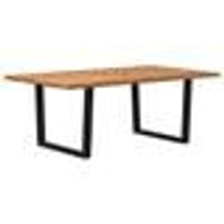 vidaXL Table à manger et bord naturel bois massif chêne