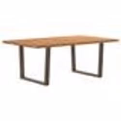 vidaXL Table à manger et bord naturel bois massif chêne