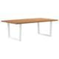 vidaXL Table à manger avec bord naturel 220x120x74cm bois massif chêne