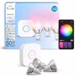 Philips Hue White and Color ambiance Kit de démarrage Essential : 3 ampoules connectées GU10 (345 lm) - Vue supplémentaire 3