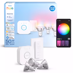 Philips Hue White and Color ambiance Kit de démarrage Essential : 3 ampoules connectées GU10 (345 lm) + variateur - Vue supplémentaire 3
