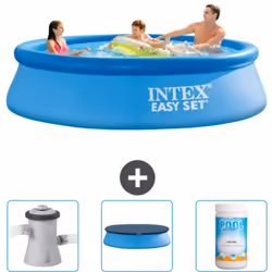 Choisissez la commodité et le confort cet été Avec ce forfait piscine d' Intex , vous pouvez choisir la la commodité et < str ...