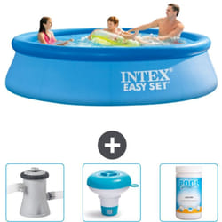 Piscine Gonflable Ronde Easy Set Intex 305 x 76 cm - Bleue - Incluse Accessoire CB77