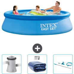 Piscine Gonflable Ronde Easy Set Intex - 305 x 76 cm - Bleue - Incluse Accessoire CB78