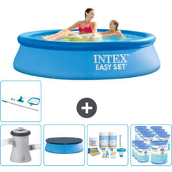 Intex - Piscine Gonflable Ronde Easy Set - 244 x 61 cm - Bleue - Comprend des Accessoires CB21