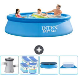 Intex - Piscine Gonflable Ronde Easy Set - 305 x 76 cm - Bleue - Comprend des Accessoires CB88