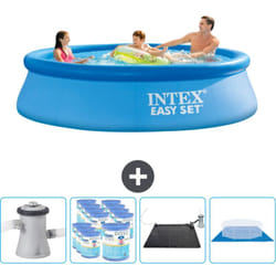 Intex - Piscine Gonflable Ronde Easy Set - 305 x 76 cm - Bleue - Comprend des Accessoires CB91