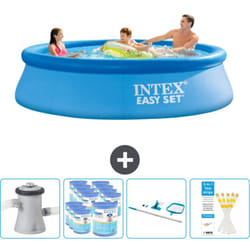 Piscine Gonflable Ronde Intex Easy Set - 305 x 76 cm - Bleue - Comprend des Accessoires CB94