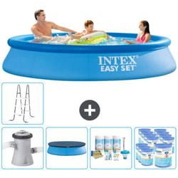 Intex - Piscine Gonflable Ronde Easy Set - 305 x 61 cm - Bleue - Comprend des Accessoires CB20