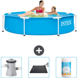 Intex - Piscine Cadre Rond - 244 x 51 cm - Bleue - Incluse Accessoire CB80