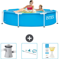 Piscine Intex Cadre Rond - 244 x 51 cm - Bleue - Incluse Accessoire CB82