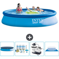 Piscine Gonflable Ronde Easy Set Intex 396 x 84 cm - Bleue - Incluse Accessoire CB59