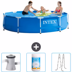 Choisissez la commodité et le confort cet été Avec ce forfait piscine d' Intex , vous pouvez choisir la la commodité et < str ...
