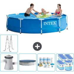Intex - Piscine à cadre rond 305 x 76 cm - Bleue - Comprend des Accessoires CB20