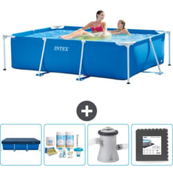Intex - Piscine Cadre Rectangulaire 220 x 150 x 60 cm - Bleue - Incluse Accessoire CB3