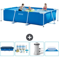 Bestway - Piscine Cadre Rectangulaire Intex - 300 x 200 x 75 cm - Bleue - Incluse Accessoire CB1