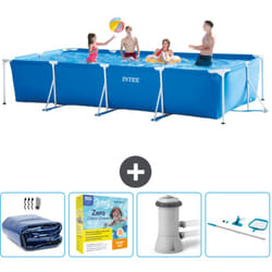 Intex - Piscine Cadre Rectangulaire 450 x 220 x 84 cm - Bleue - Incluse Accessoire CB14
