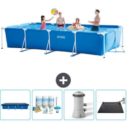 Intex - Piscine Cadre Rectangulaire 450 x 220 x 84 cm - Bleue - Incluse Accessoire CB4