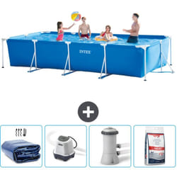 Intex - Piscine Cadre Rectangulaire 450 x 220 x 84 cm - Bleue - Incluse Accessoire CB54