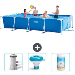 Intex - Piscine Cadre Rectangulaire 450 x 220 x 84 cm - Bleue - Incluse Accessoire CB77
