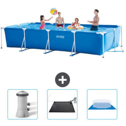Intex - Piscine Cadre Rectangulaire 450 x 220 x 84 cm - Bleue - Incluse Accessoire CB79