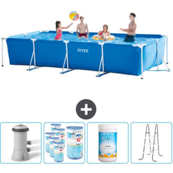 Piscine rectangulaire Intex 450 x 220 x 84 cm - Bleue - Comprend des Accessoires CB96