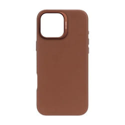 Coque pour iPhone 16 Pro Max Antichocs en Cuir Compatible MagSafe Decoded Marron clair