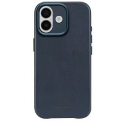 Decoded Coque pour iPhone 17 MagSafe en Cuir Antichocs Bleu marine
