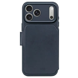 Decoded Étui Folio pour iPhone 17 Pro MagSafe en Cuir avec Coque Détachable Bleu marine