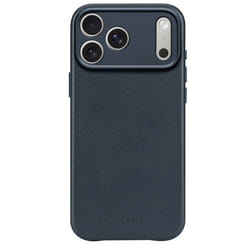 Coque MagSafe - DECODED - iPhone 17 Pro Max - Cuir pleine fleur - Antichocs - Bleu