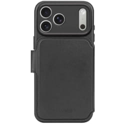 Decoded Étui Folio pour iPhone 17 Pro Max MagSafe en Cuir avec Coque Détachable Noir