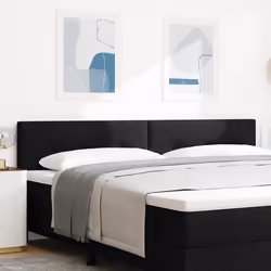 Tête de lit LED vidaXL avec boutons capitonnés noire 100 cm en tissu 3338163