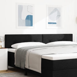 Tête de lit LED vidaXL avec boutons capitonnés noire 100 cm en tissu 3338163