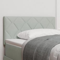 vidaXL Tête de lit LED gris clair Ensemble de 2 Gris clair Tissu et bois 3338194