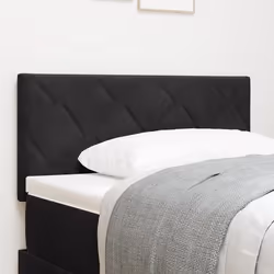 vidaXL Tête de lit LED Noire Pack de 2 Noir Tissu 90 cm USB-C 3338196