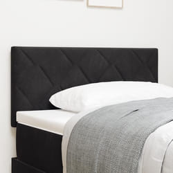 vidaXL Tête de lit LED Noire Pack de 2 Noir Tissu 90 cm USB-C 3338196