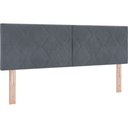 Tête de lit led blocs de diamant gris foncé 160 cm, velours. Vidaxl